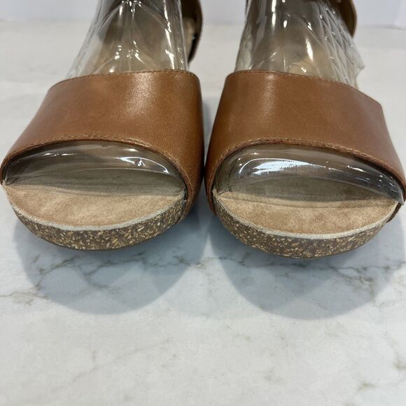 Josef Seibel NEW Open Peep Toe Camel Brown Pumps Comfort Sandals EU 37 6- 6.5 - Picture 7 of 14